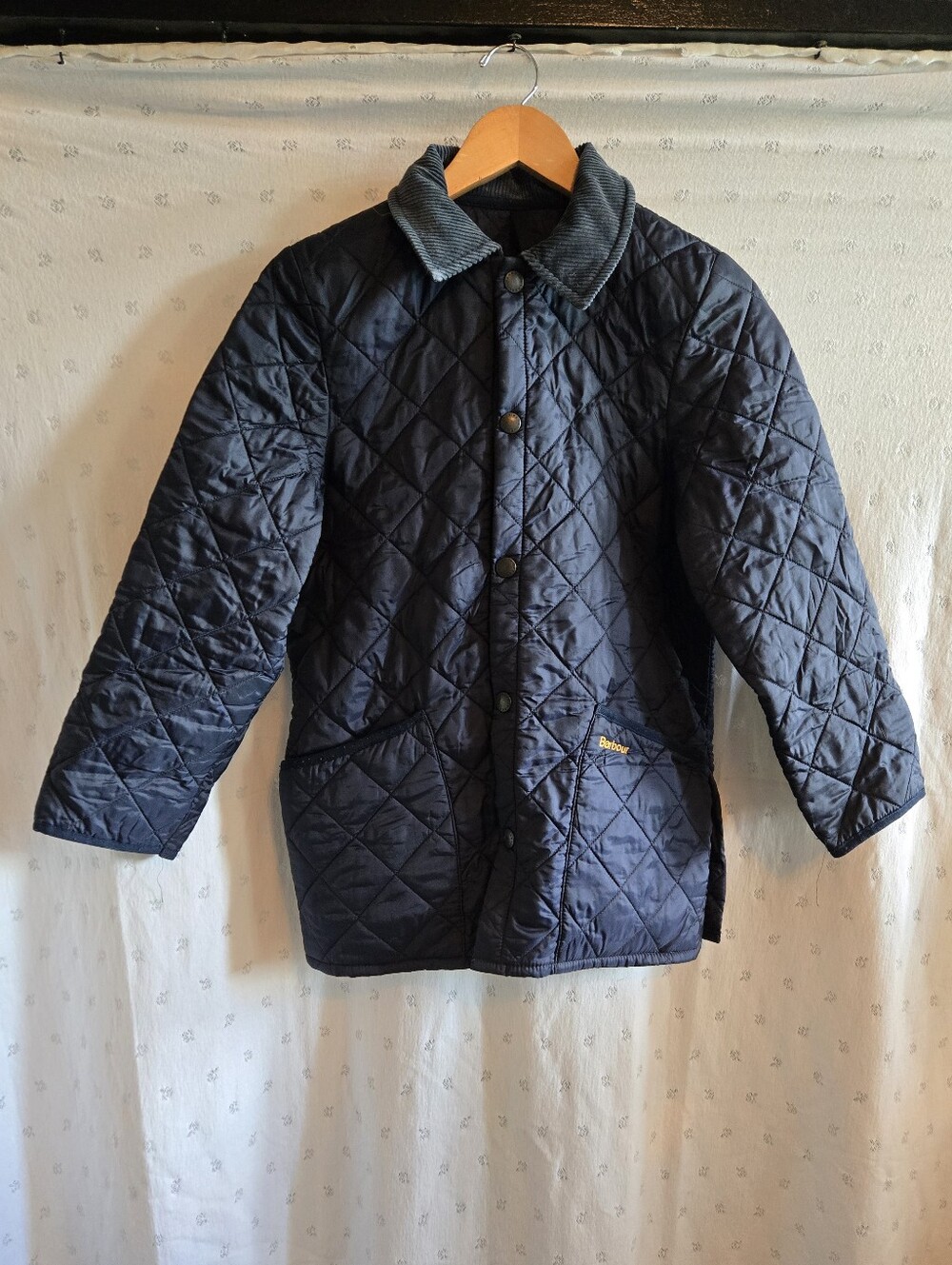 Barbour Kids Liddesdale Quilted Jacket - Navy Size XL
